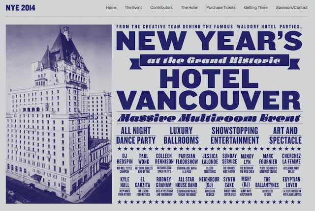 New Years at Hotel Vancouver New Years at the Hotel Vancouver
